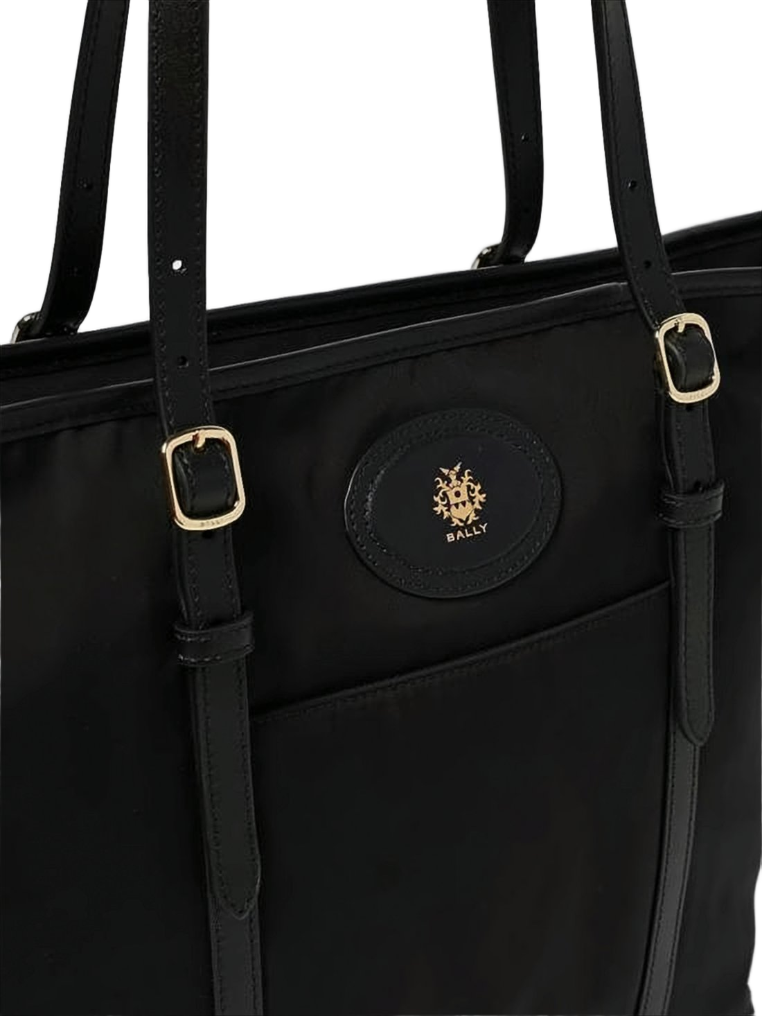 Smooth Nylon Shoulder Bag with Adjustable Straps