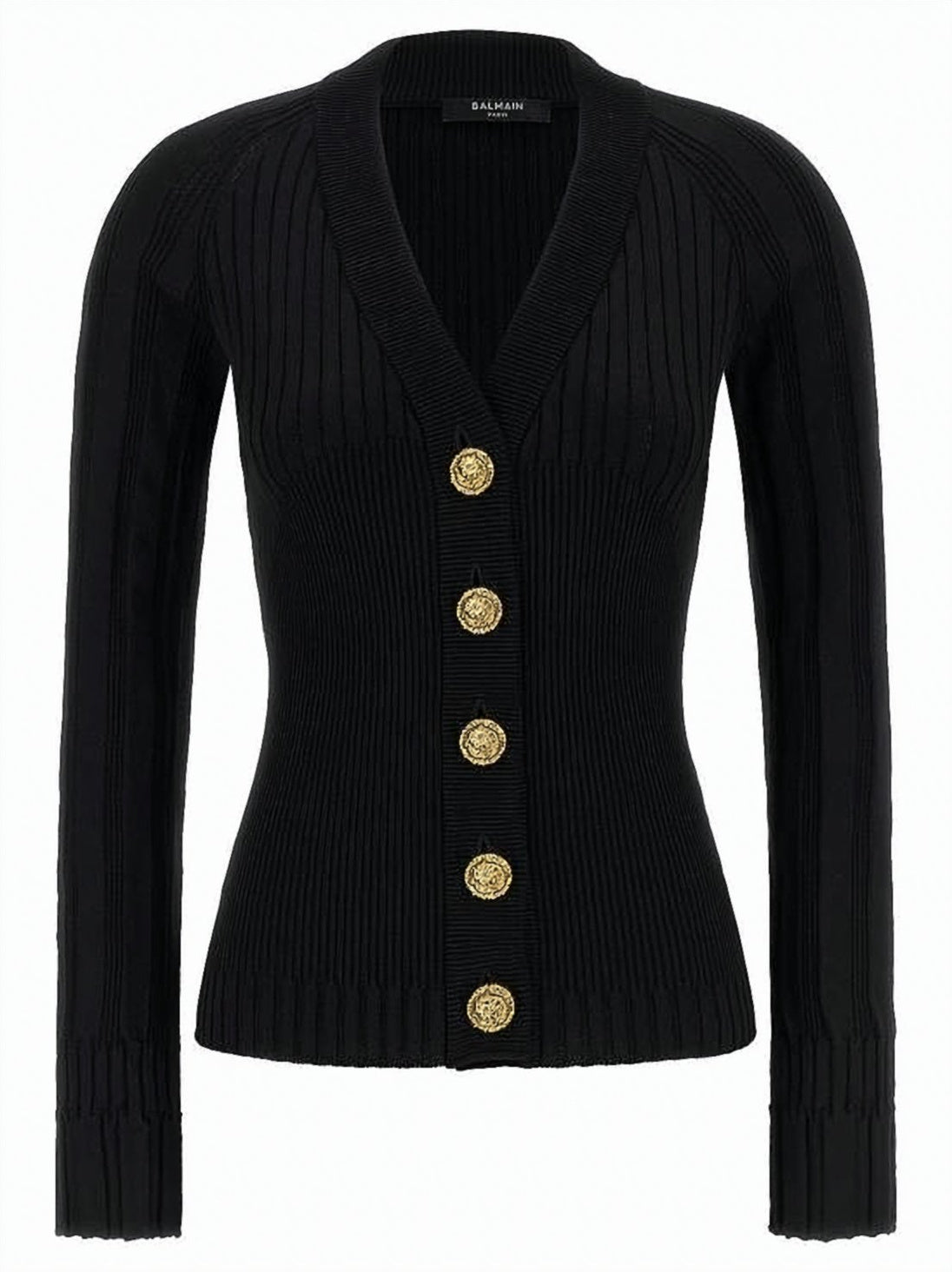Fitted Ribbed Knit Cardigan