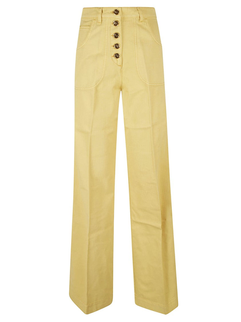 High-Waisted Trousers With Wide-Leg Silhouette