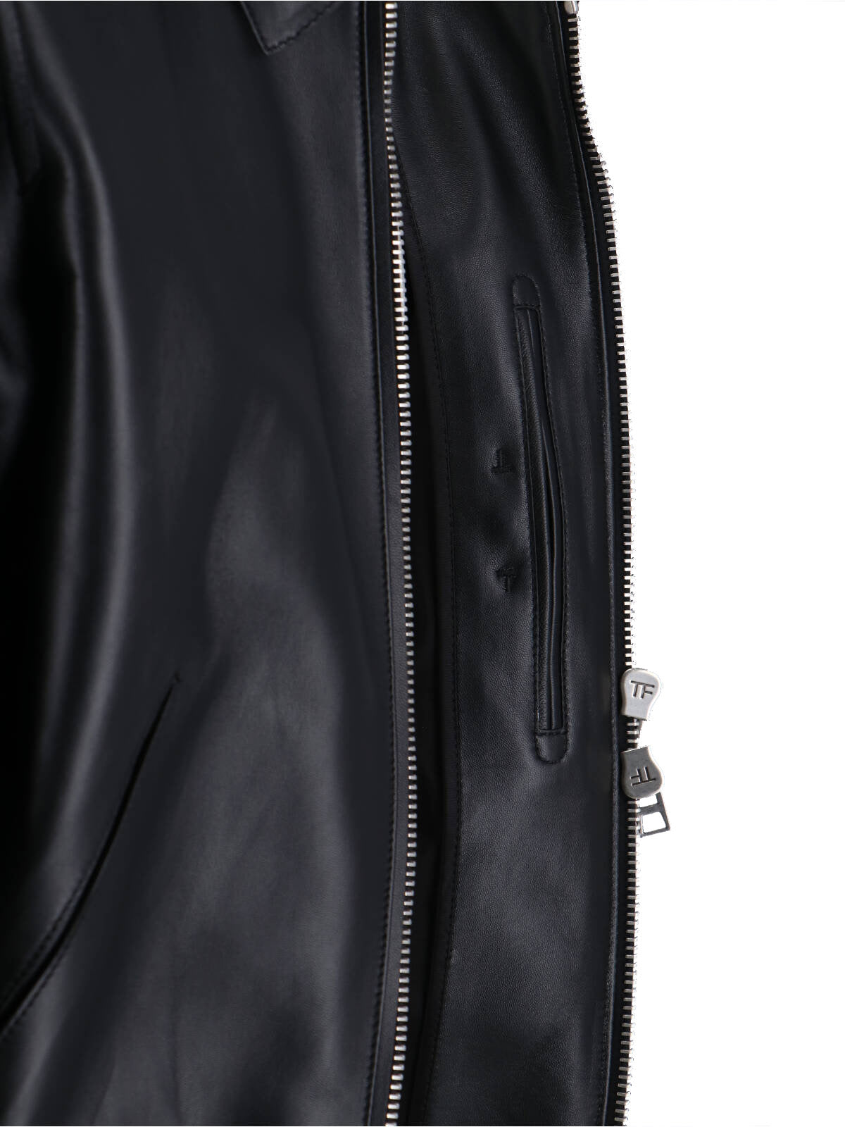 Classic Black Lamb Leather Jacket with Zip Closure