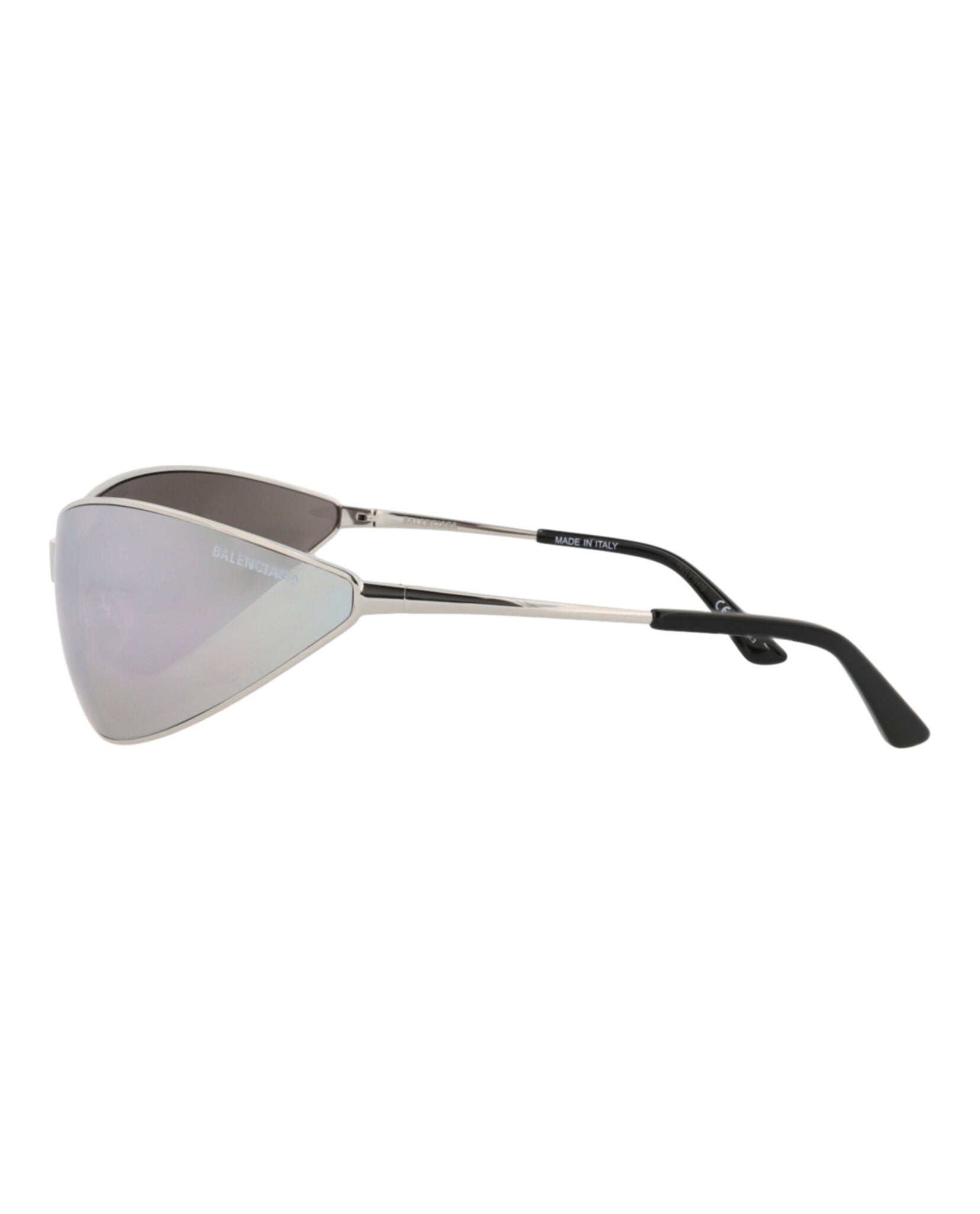 Shield-Frame Metal Sunglasses
