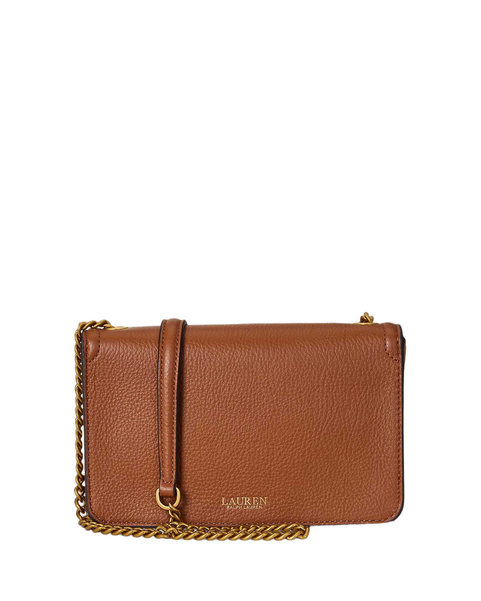 Luxe Pebble Leather Wallet on a Chain