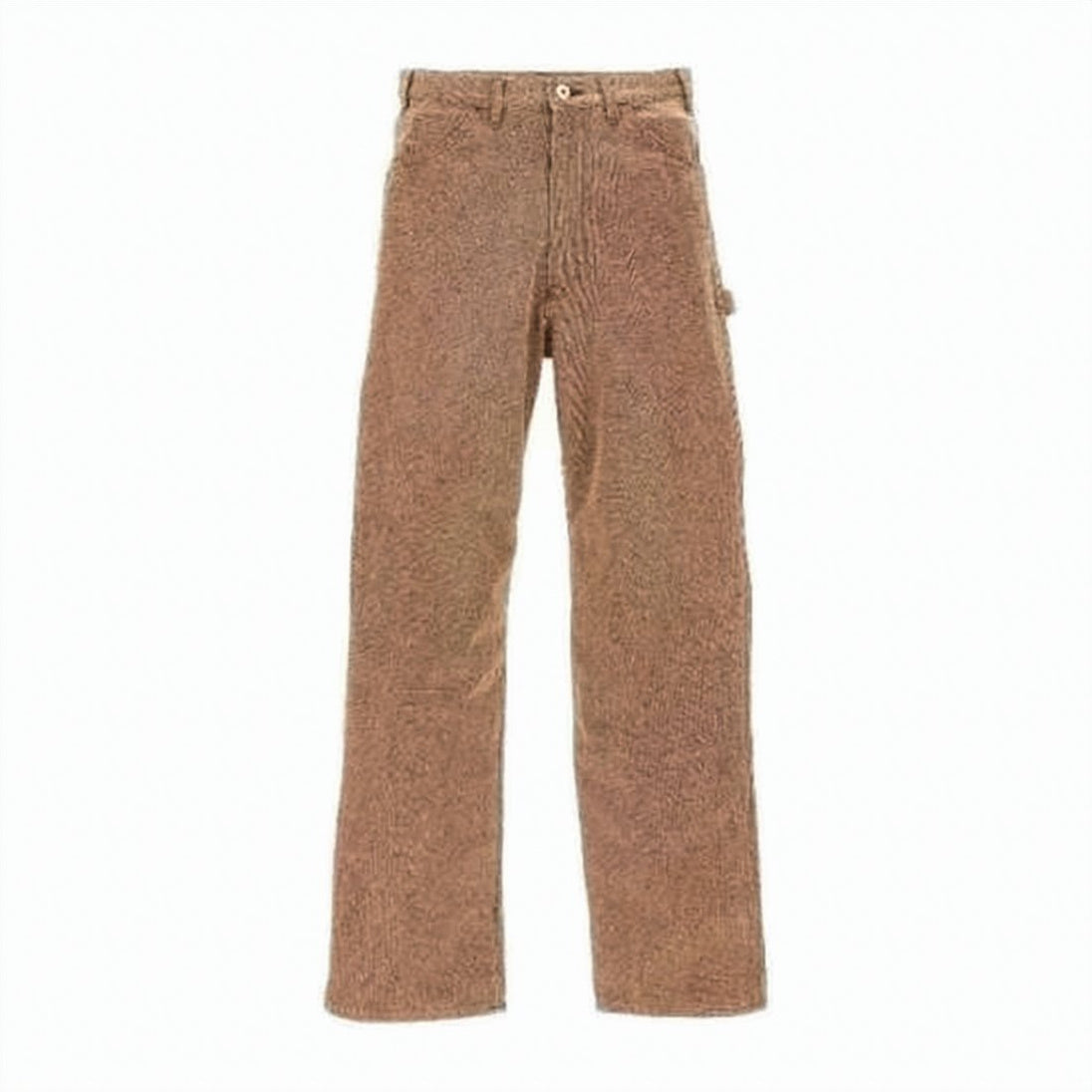 Textured Brown Straight Pants