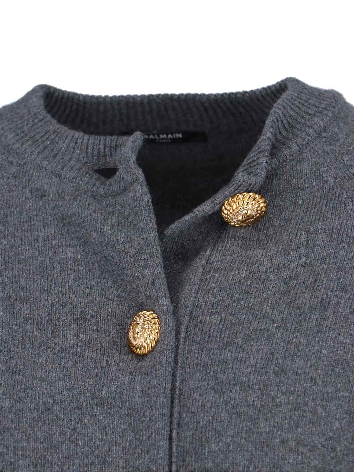 Cashmere Blend Cardigan – Grey