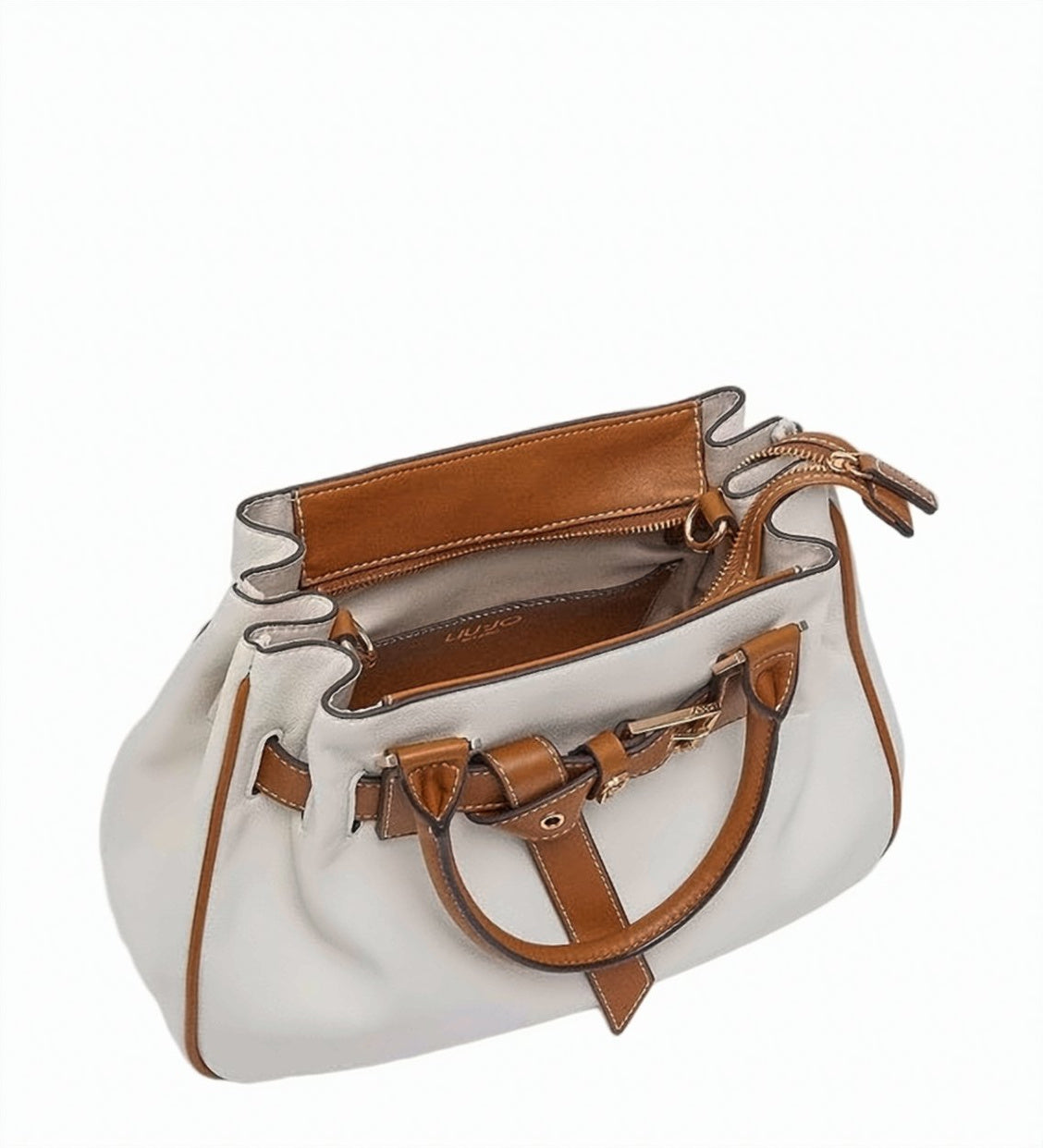 Two Tone Buckle Handbag