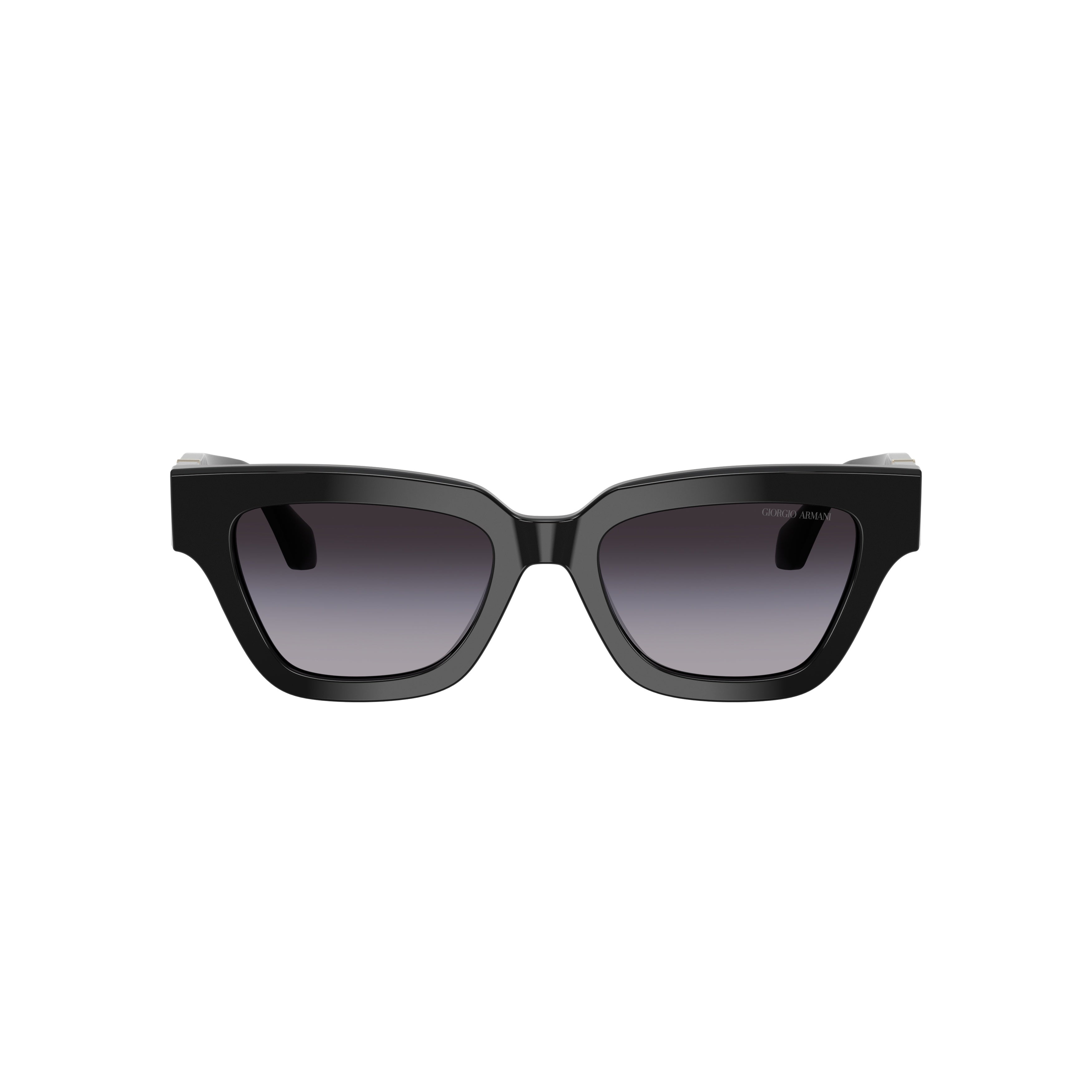 0ar8246u Bold Rectangular Black Acetate Sunglasses with Gold Logo