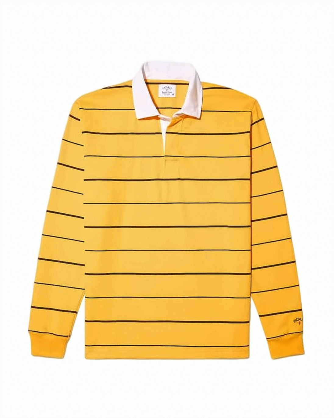 Long-Sleeve Polo Shirt with Contrasting Collar