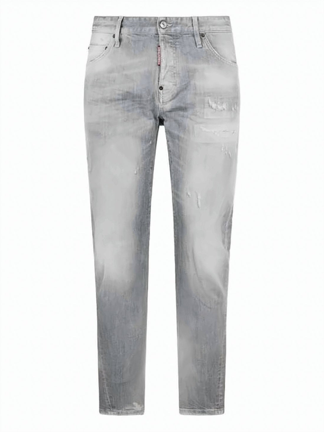 Light Grey Distressed Denim Pants