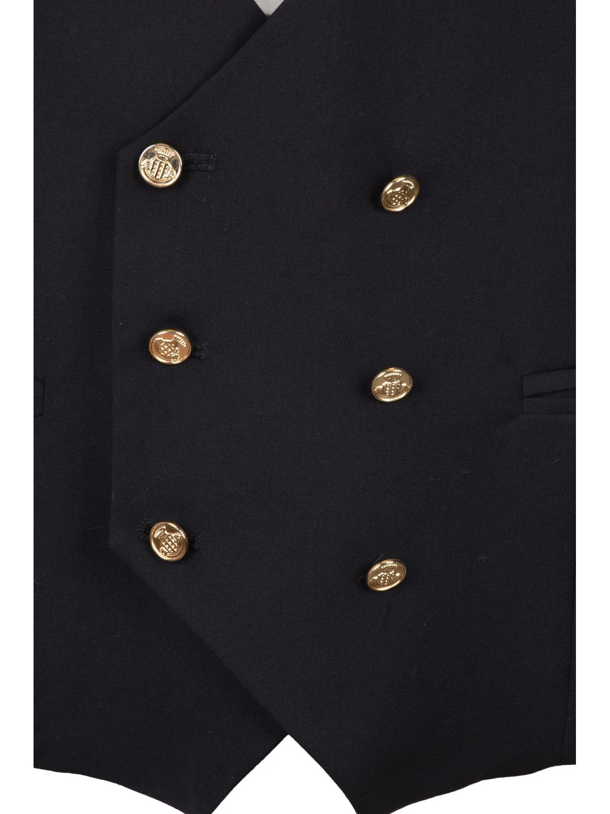 Tailored Double-Breasted Vest with Deep V-Neckline