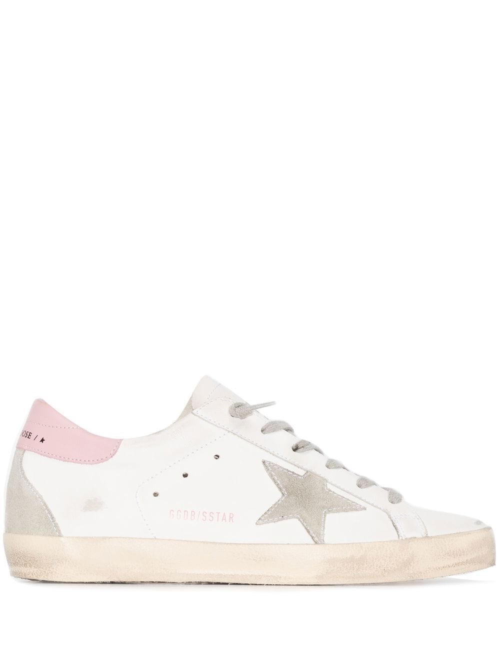Distressed Low-Top Sneakers With Grey Star Detail