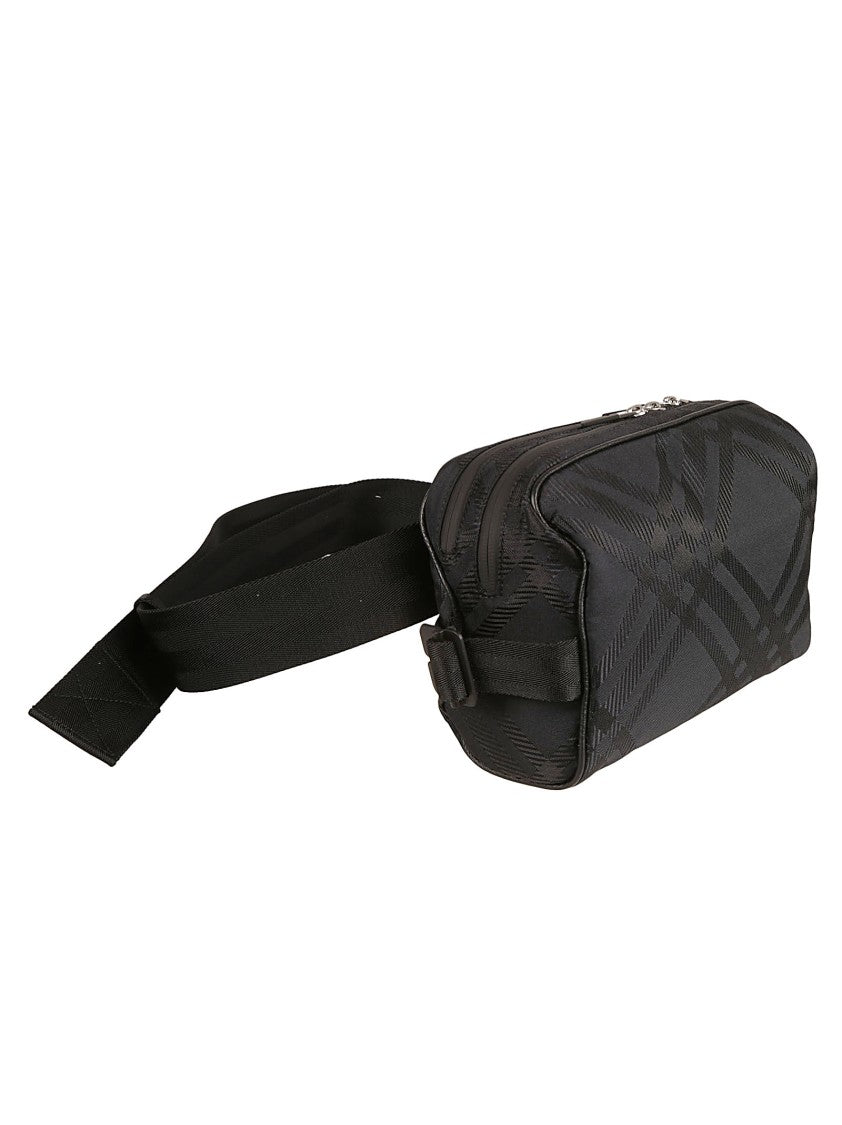 Textured Black Nylon Bag