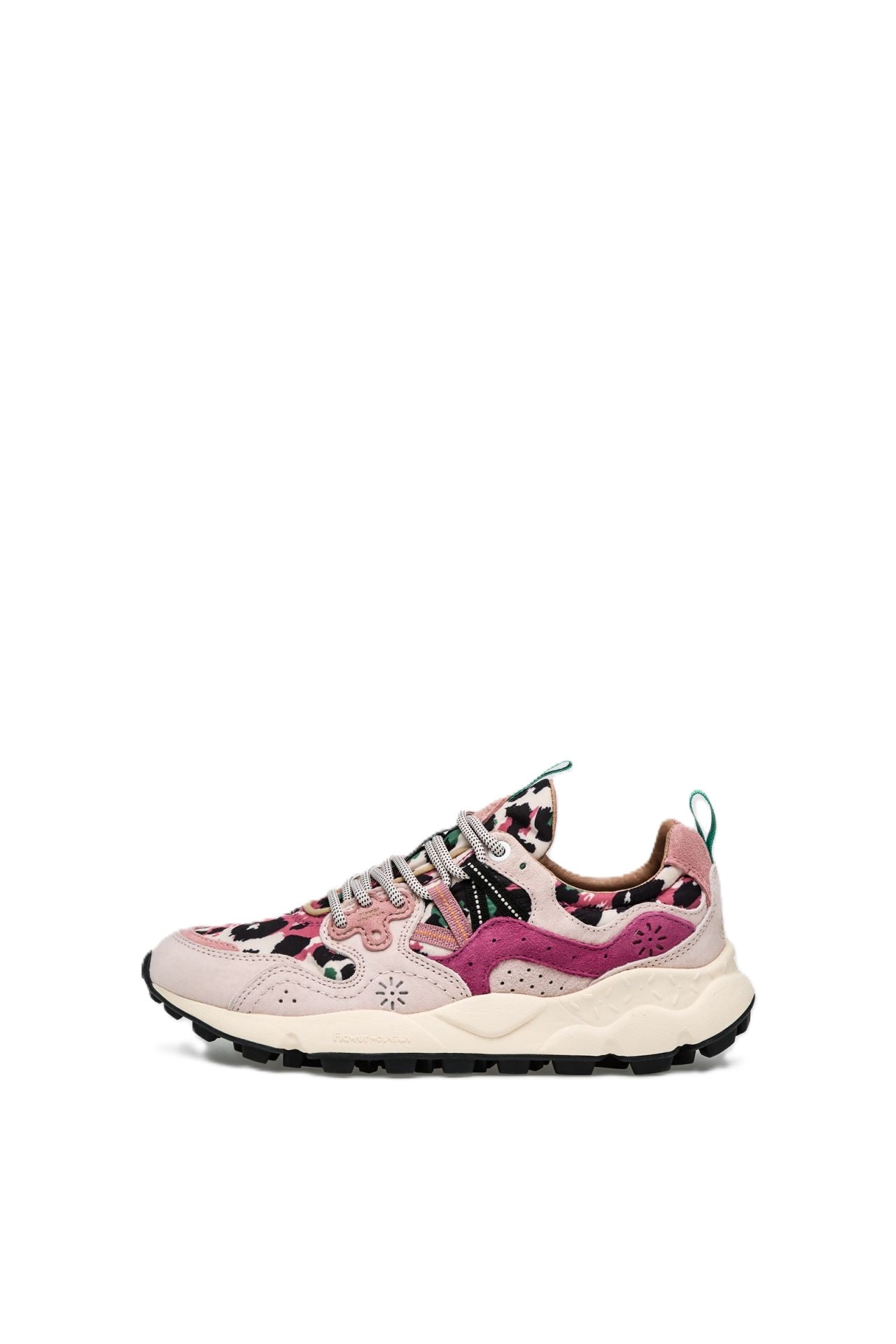 Dynamic Pink and Cream Suede Sneakers