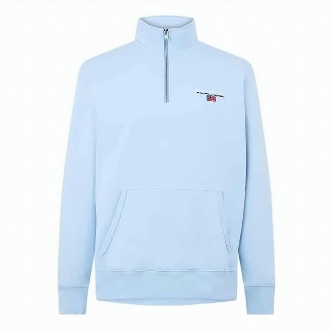 Light Blue Quarter-Zip Fleece Sweatshirt