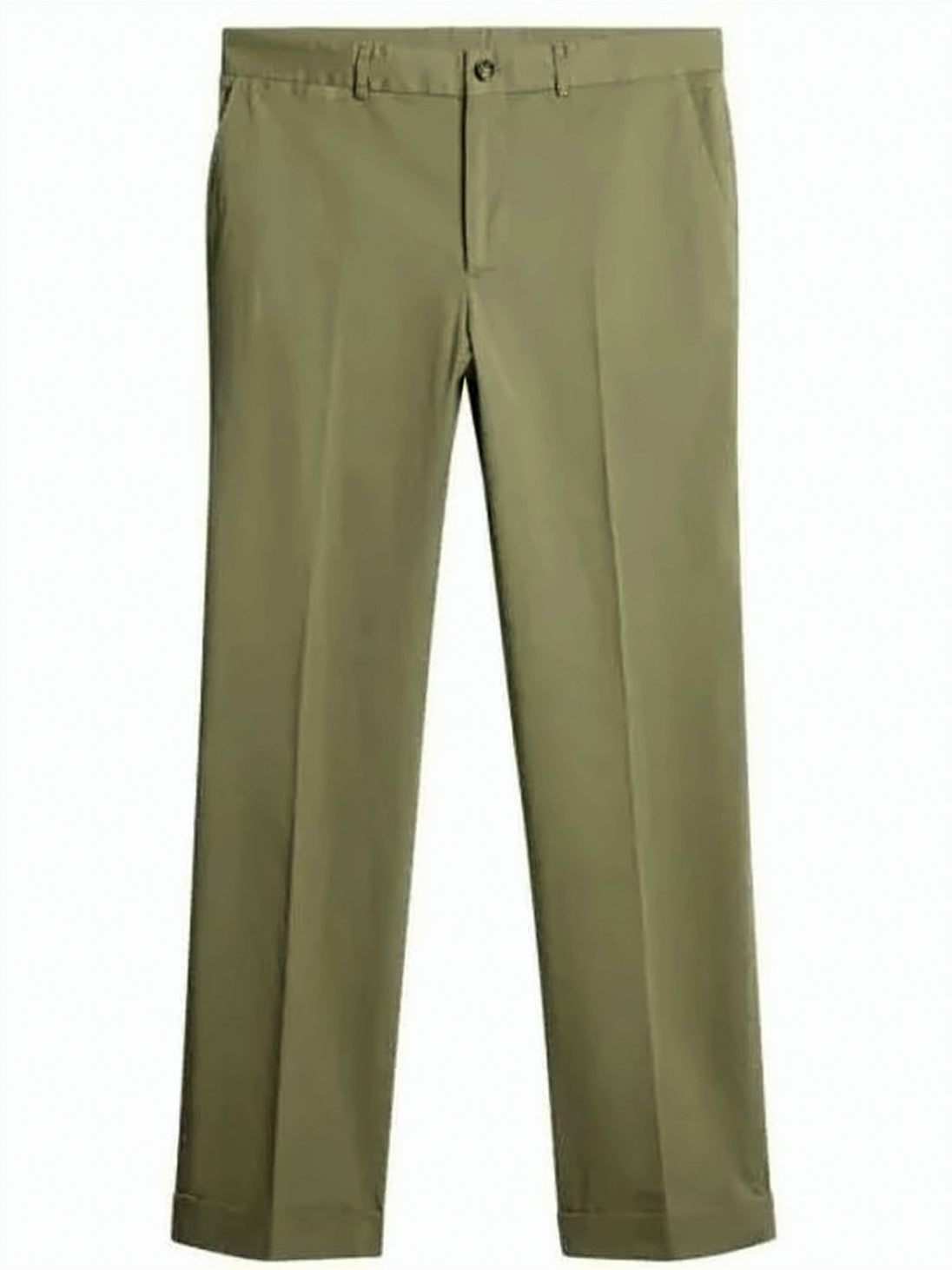 Straight-Cut Tailored Pants with Smooth Texture