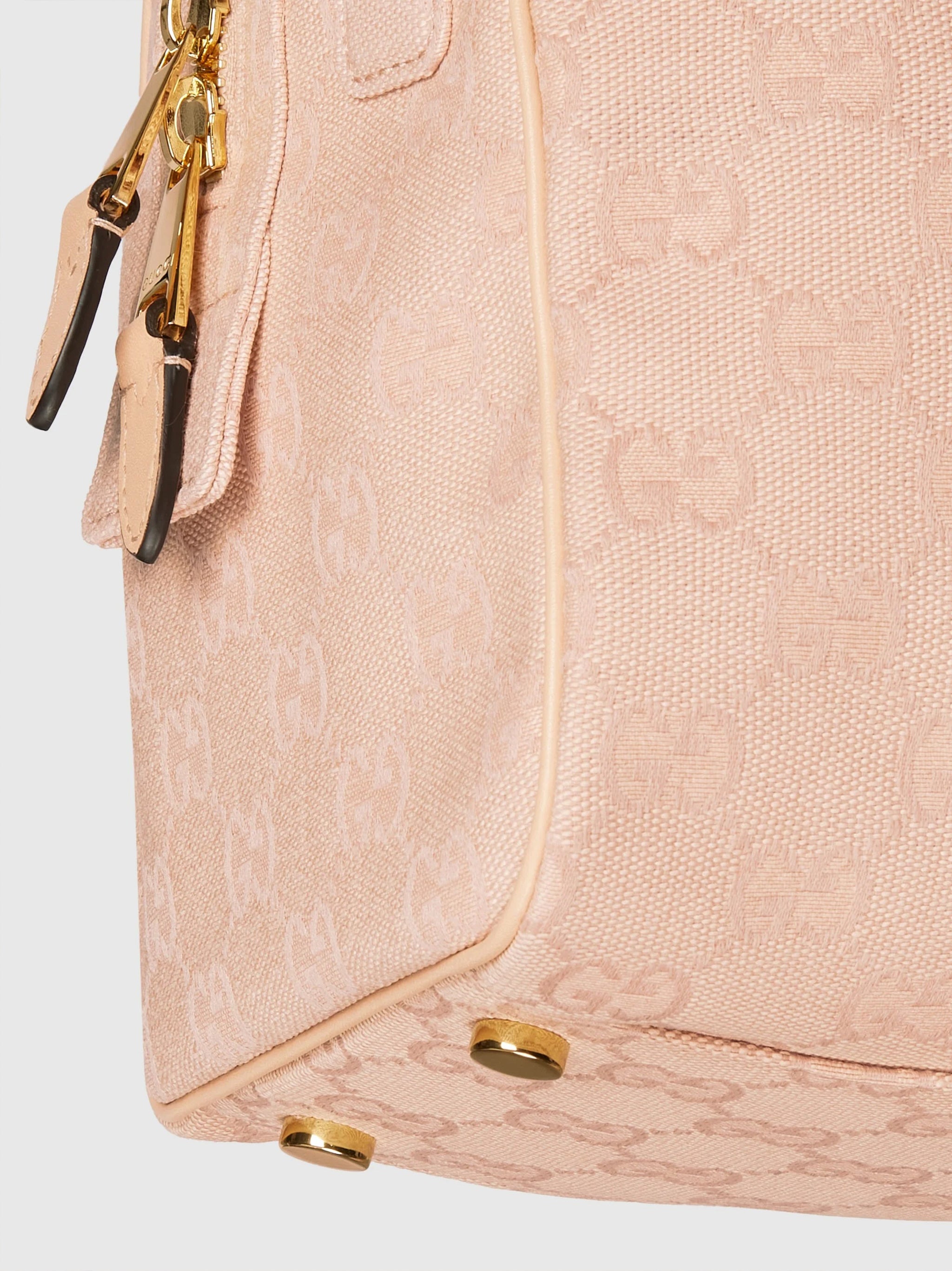 Pink Ophidia Structured Monogram Canvas Handbag