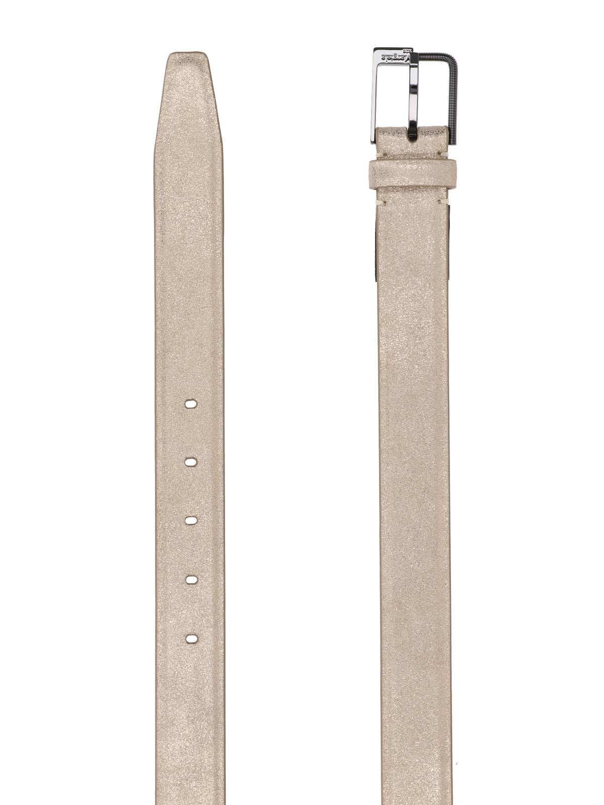 Cream Belt with Minimalist Design and Classic Buckle