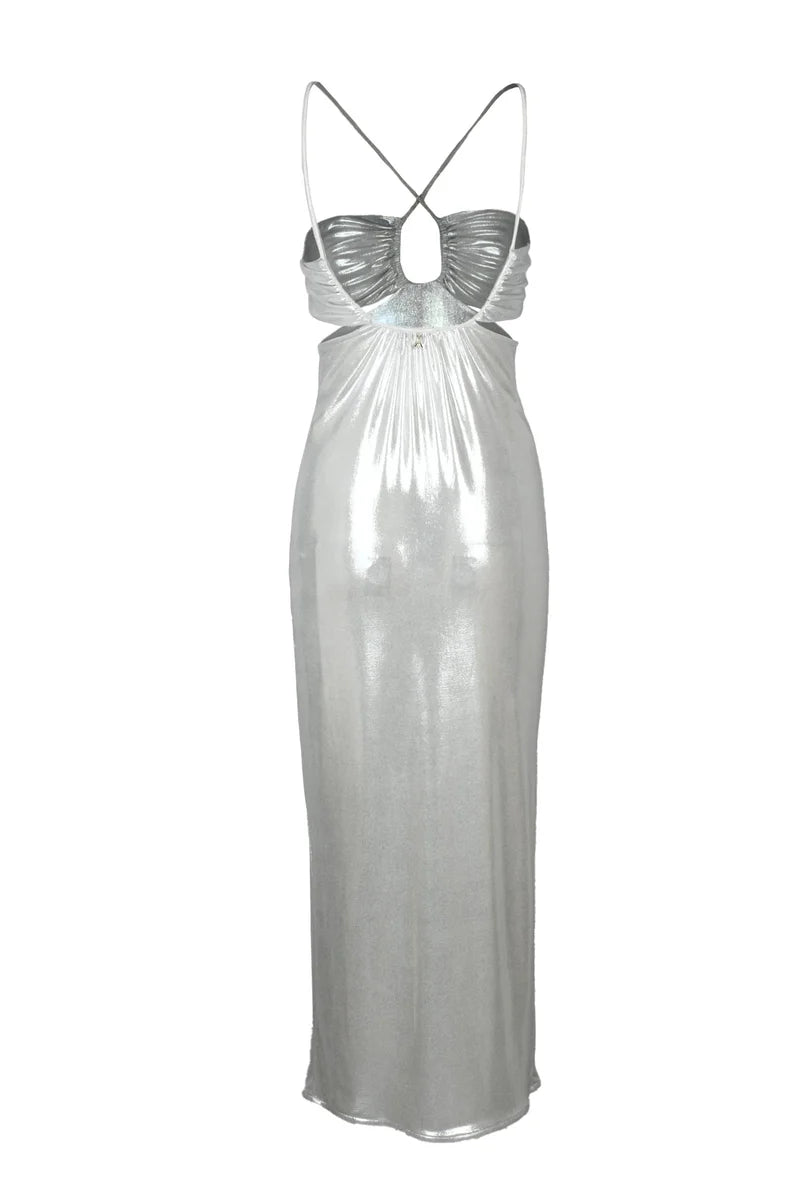 Lurex Dress - Silver