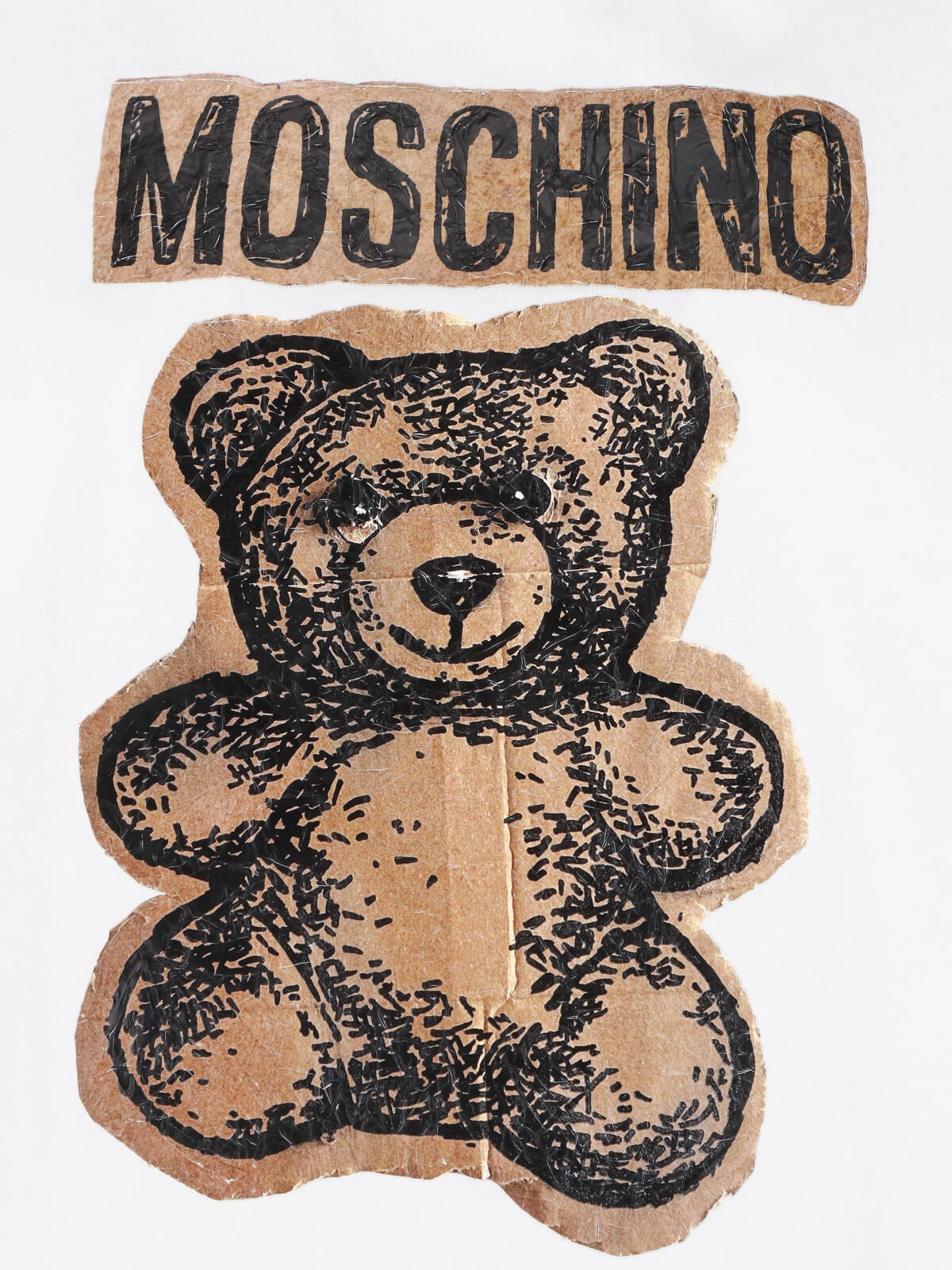White Teddy Bear Logo Cotton Dress