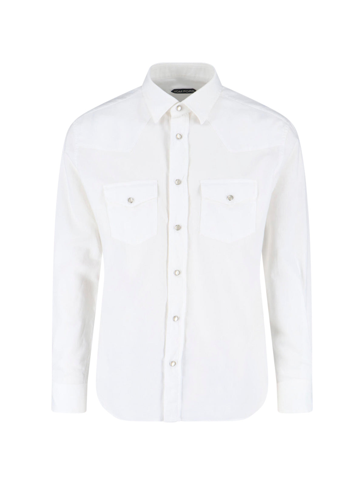 Structured White Shirt with Button-Down Front