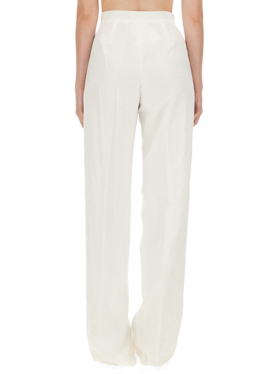 Wide-Leg Acetate Pants with Flowing Silhouette