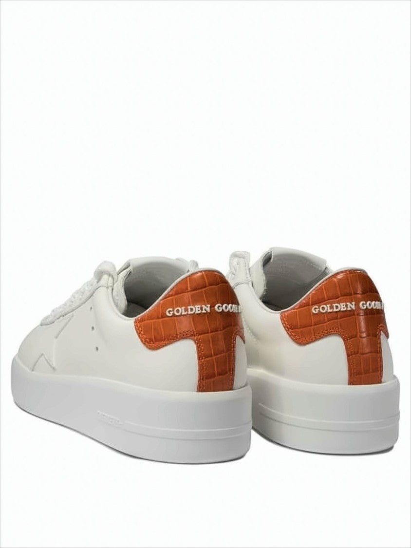 Smooth Leather Low-Top Sneakers with Textured Heel Tab