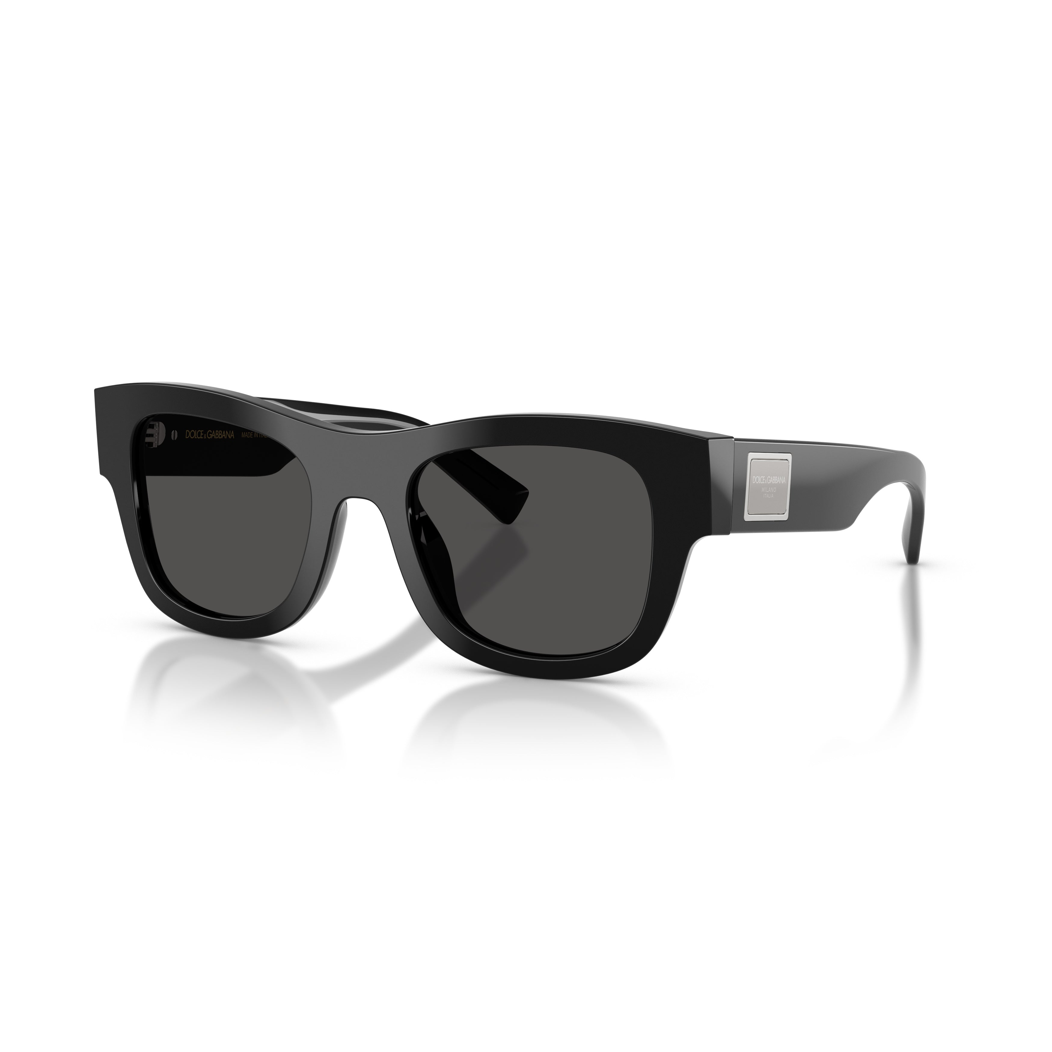 0dg4509 Bold Rectangular Black Acetate Sunglasses