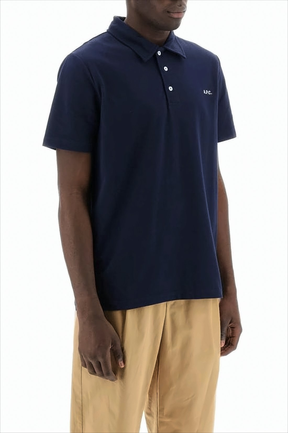 Traditional Blue Cotton Polo Shirt