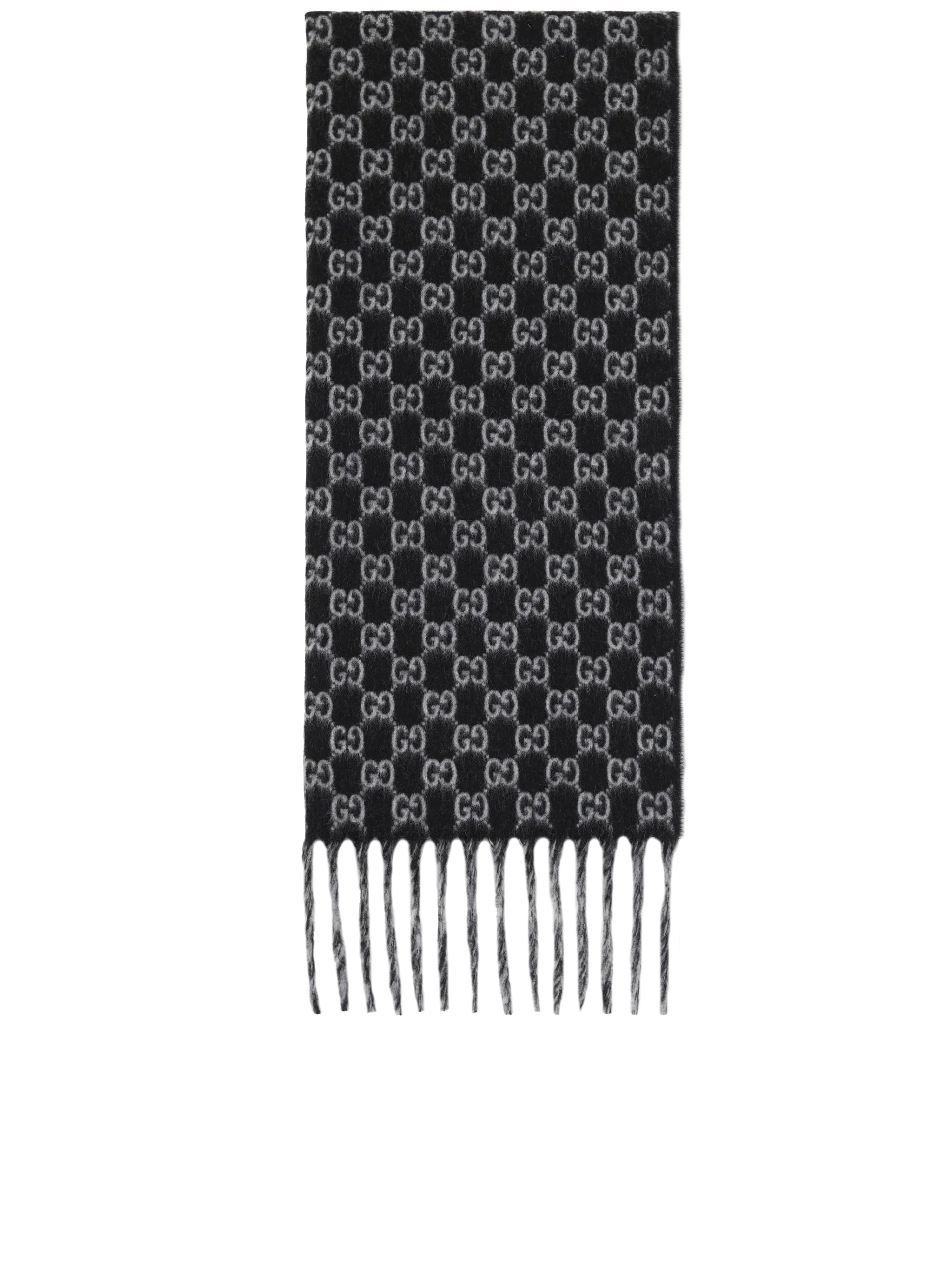 Black/Grey Logo Shade Reversible GG Scarf