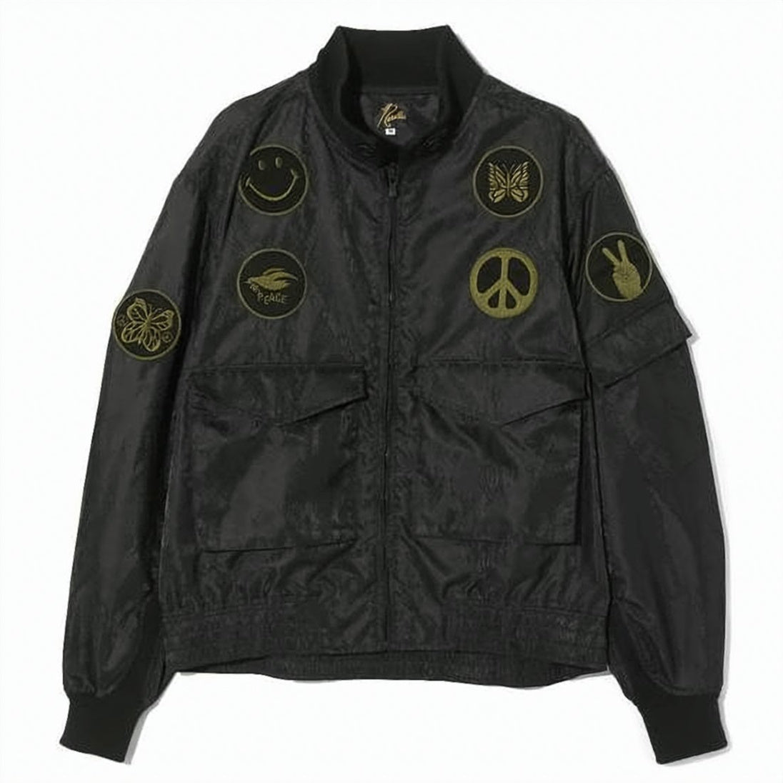 Embroidered Nylon Bomber Jacket
