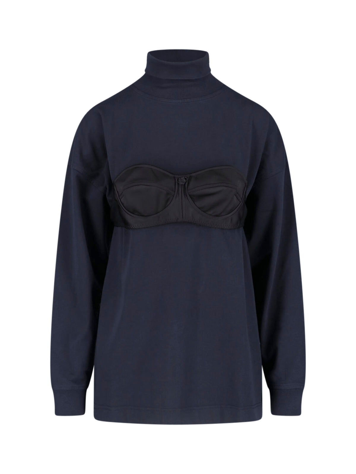 Black High Neck Structured Top