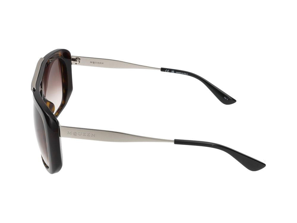 Sunglasses Alexander McQueen AM0492S 003 Havana Silver Brown 60/13/140