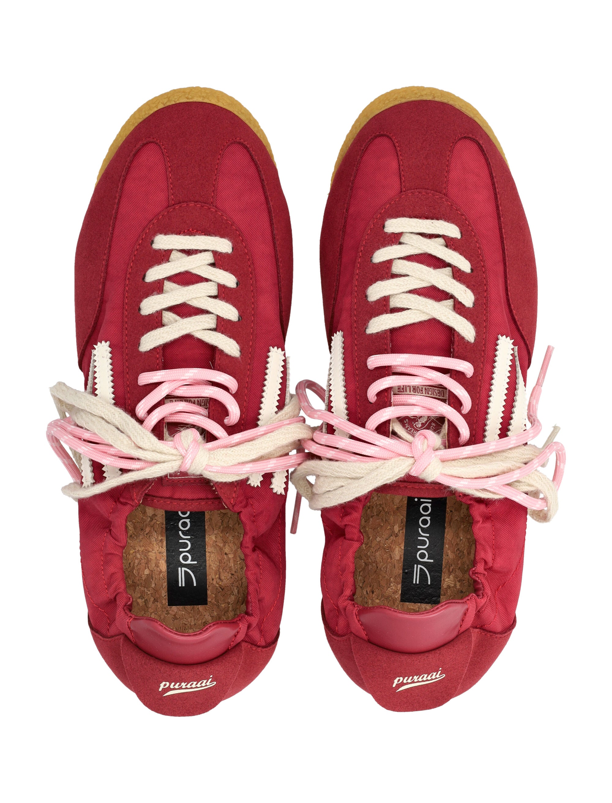 Panther Vegan Lace-Up Sneakers with Double Lace System and Gum Rubber Sole
