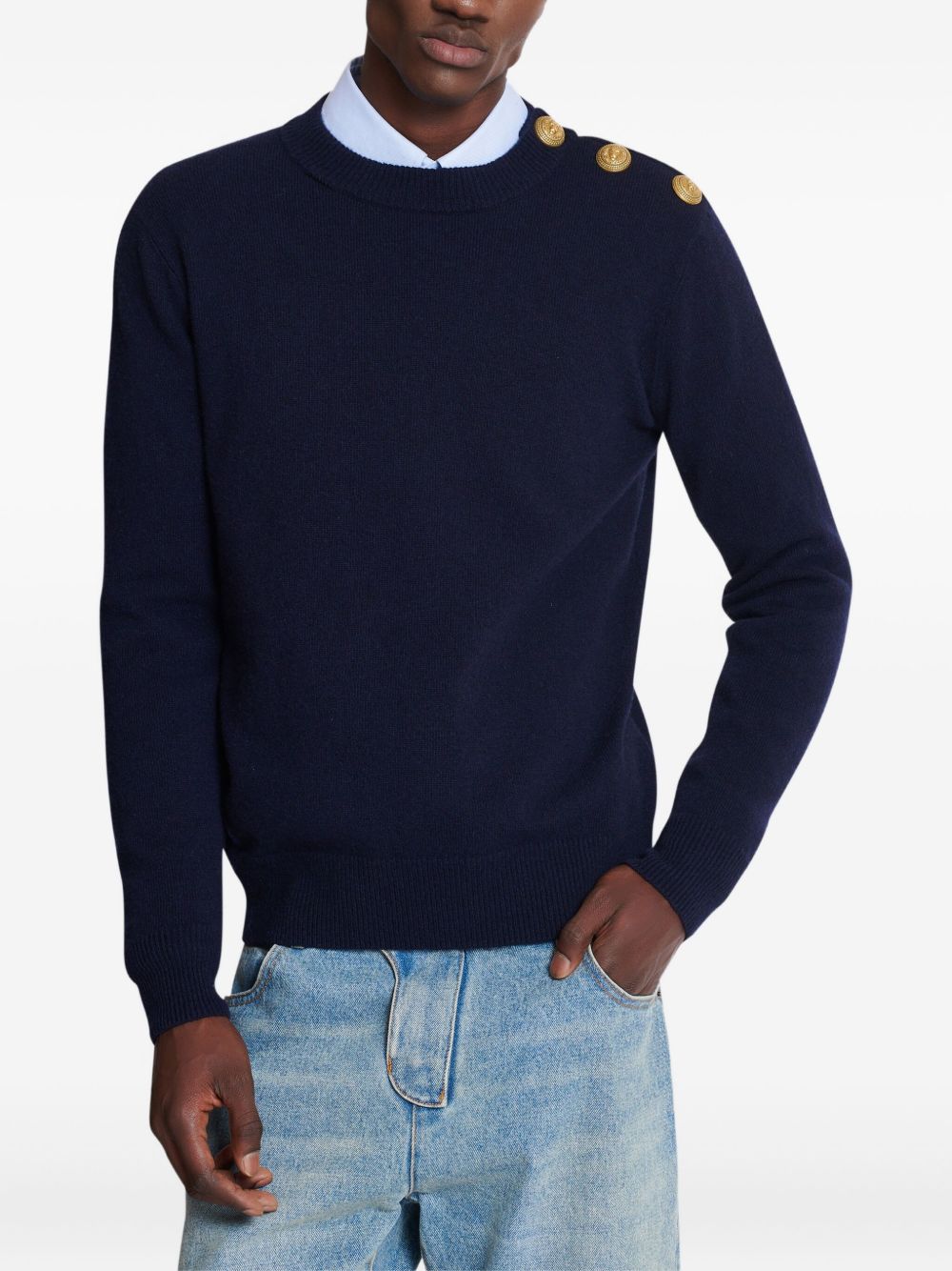 Granatowy sweter
