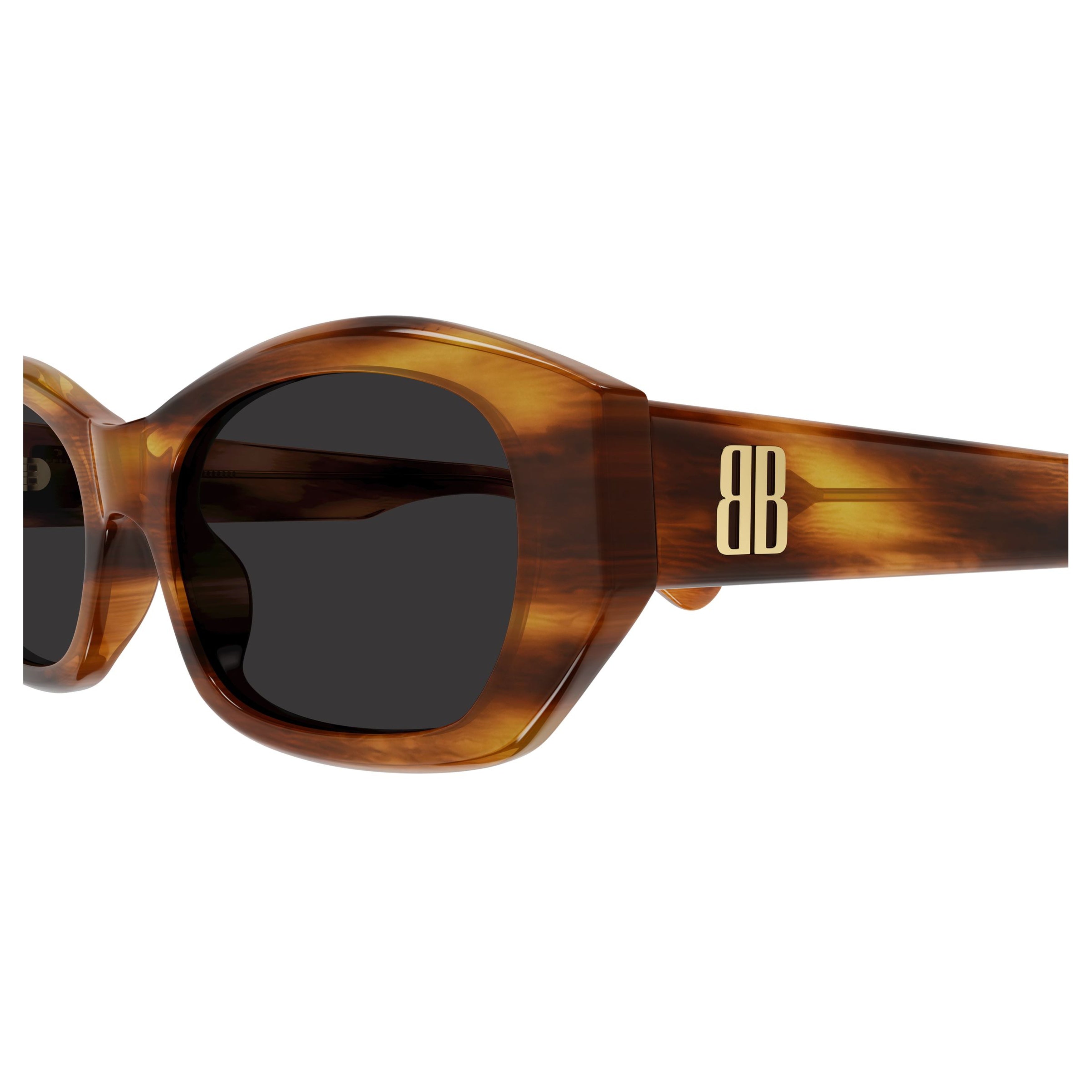 Rectangular Tortoiseshell Acetate Sunglasses With Double 'B' Logo