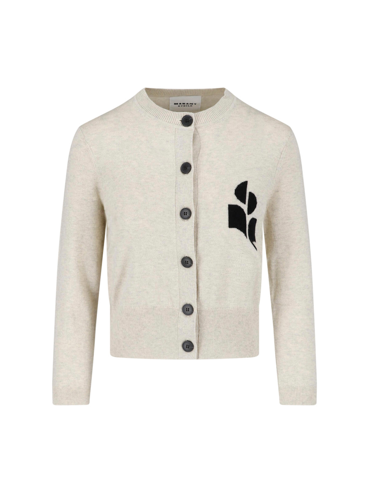 Cropped Sweater with Button-Down Front
