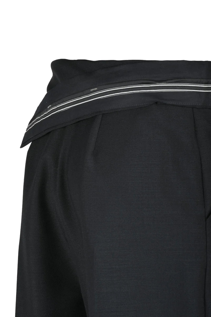 Mohair Virgin Wool Trousers - Black