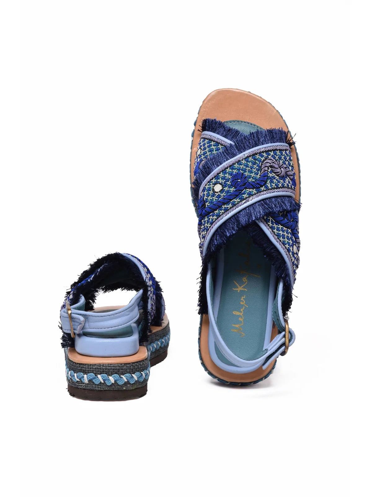 Blue Other Fibers Da Gama Sandal