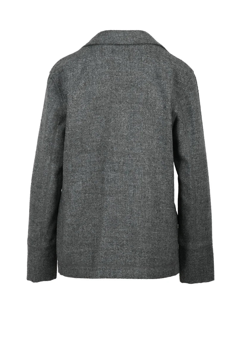 Double-Breasted Jacket Acrylic Wool - Grey