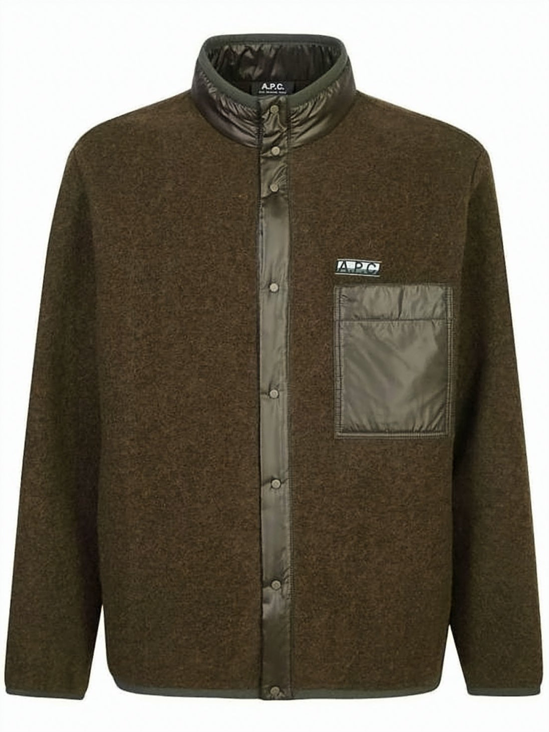 Boxy Silhouette Brown Wool-Blend Jacket