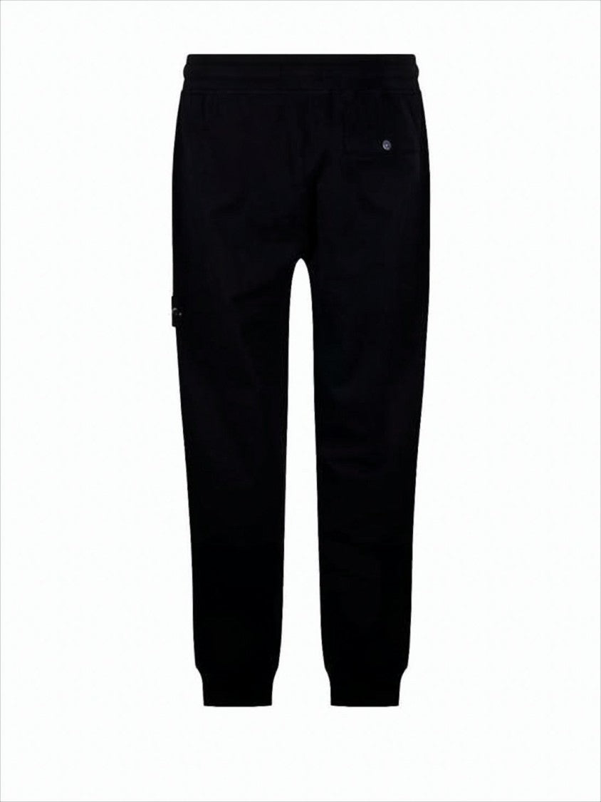 Relaxed-Fit Black Jogger Pants with Design