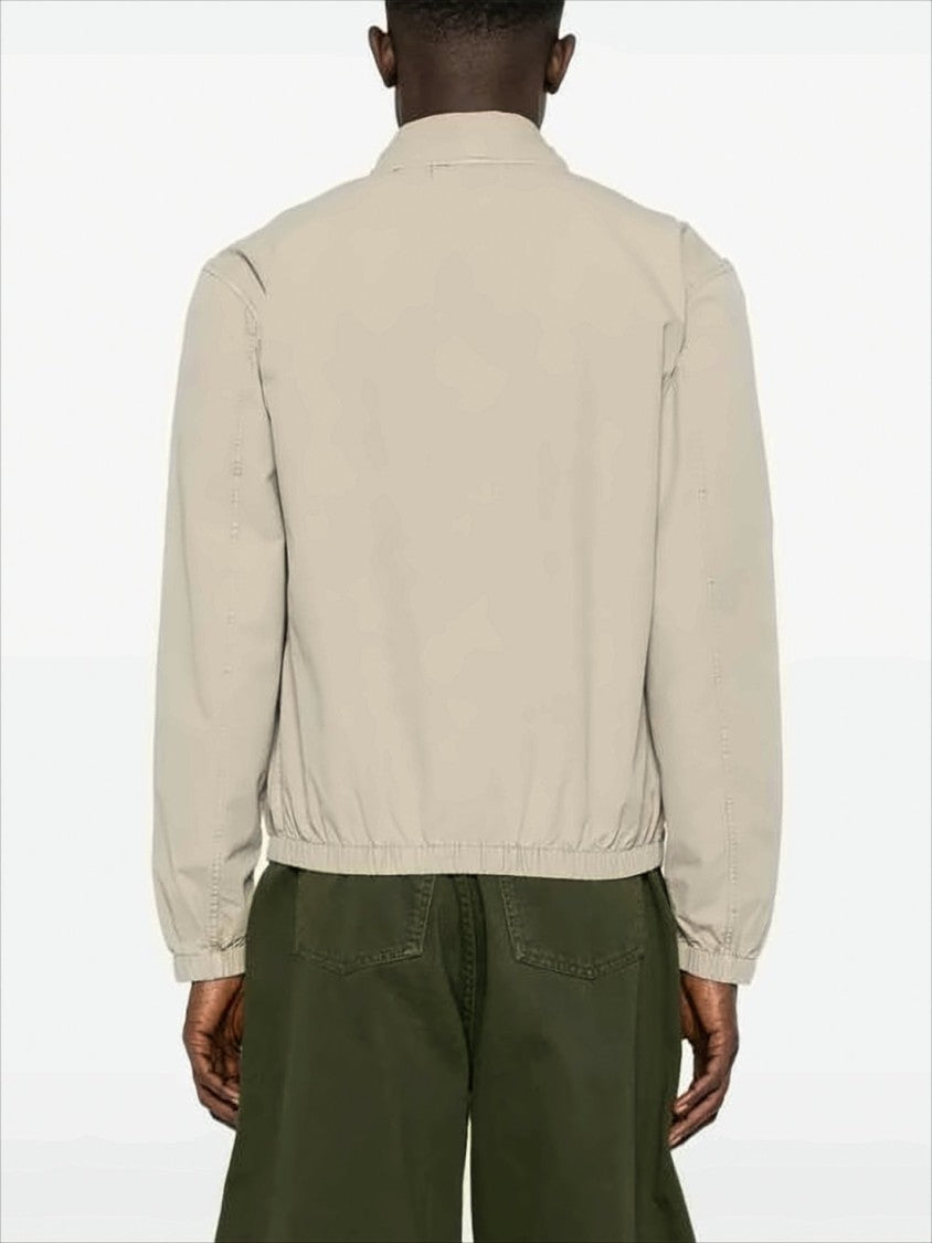 Lightweight Casual Jacket With Classic Collar And Zipper Closure