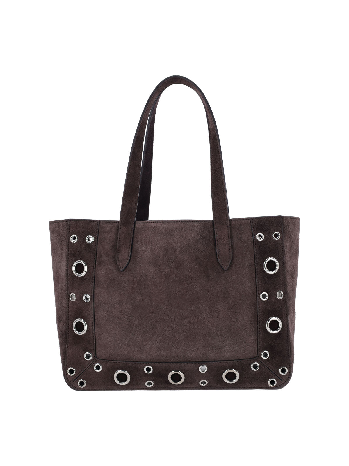 Structured Brown Handbag with Subtle Detailing