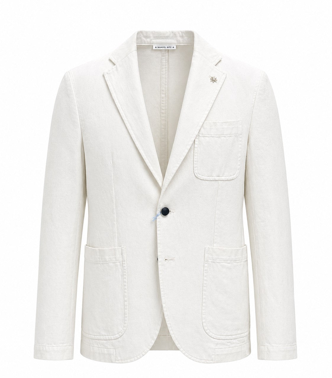 Off-White Single Breasted Notch Blazer Jacket