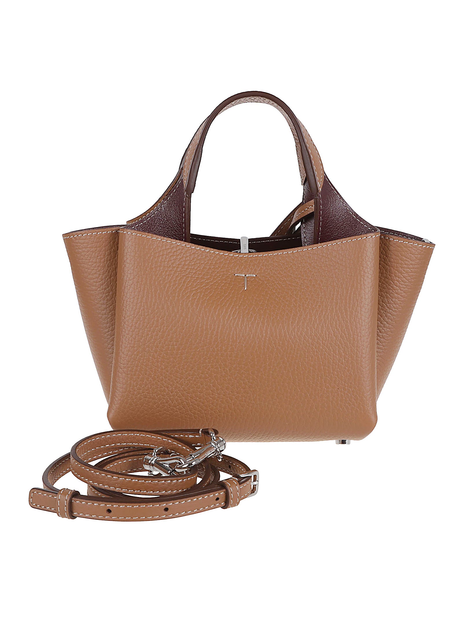 Structured Brown Calfskin Bag