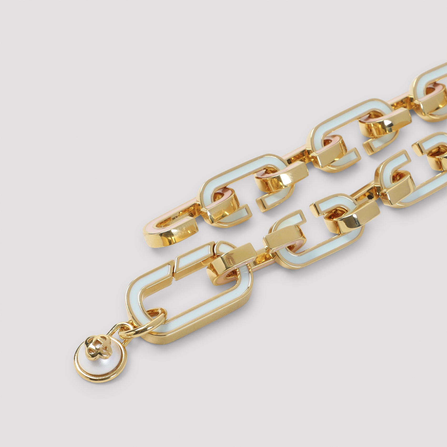 Meticulously Crafted Brass Bracelet with Glossy Enamel Accents
