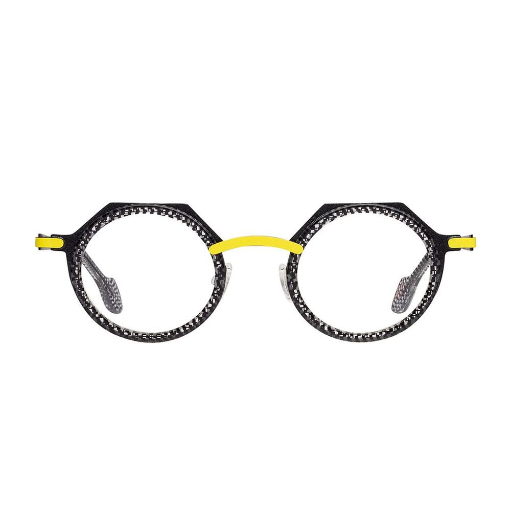 Ippon Geometric Sunglasses With Bold Yellow Accents