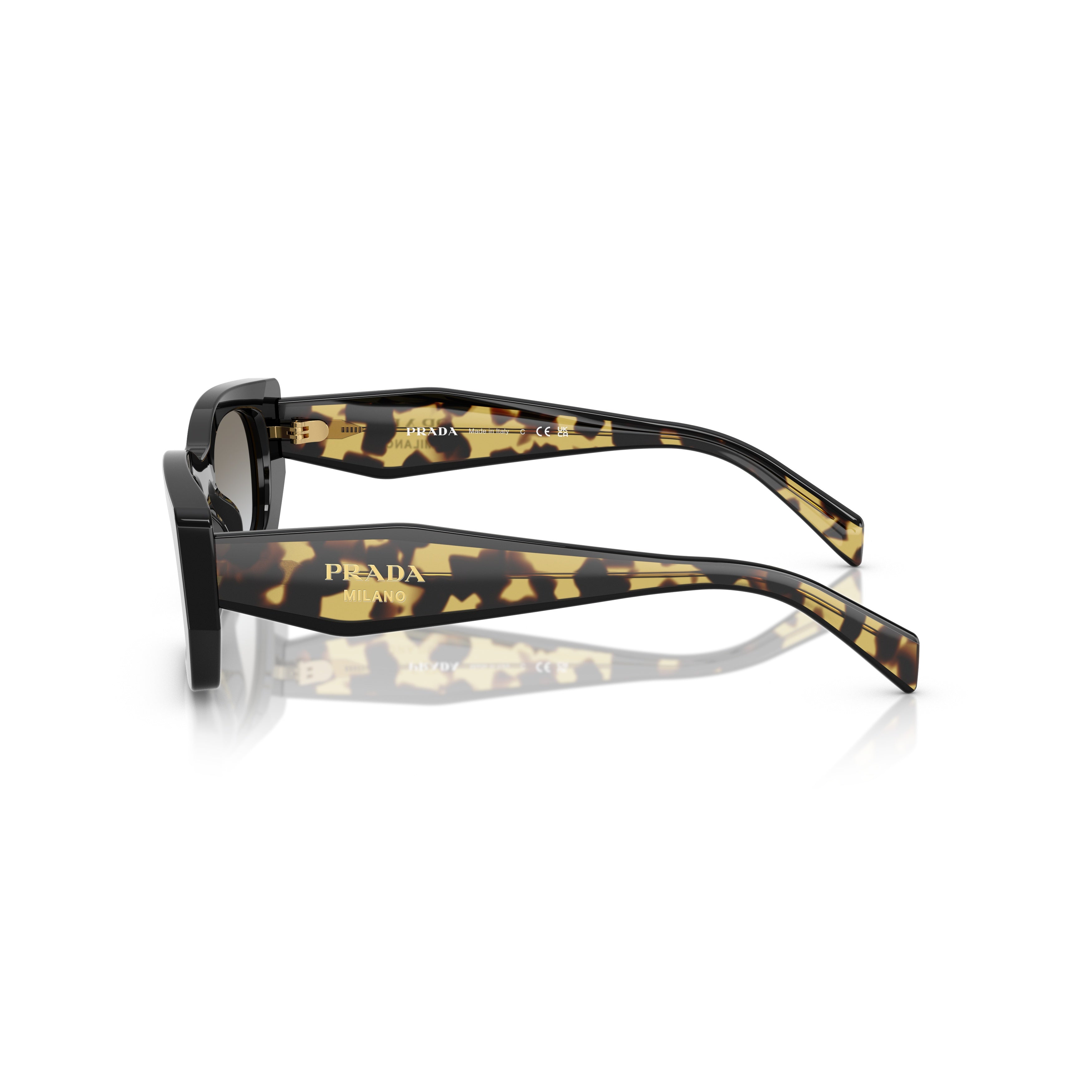 0pr B05s Rectangular Black Acetate Sunglasses
