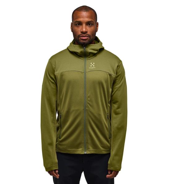 Fitted Green Polyester Jacket With Textured Details
