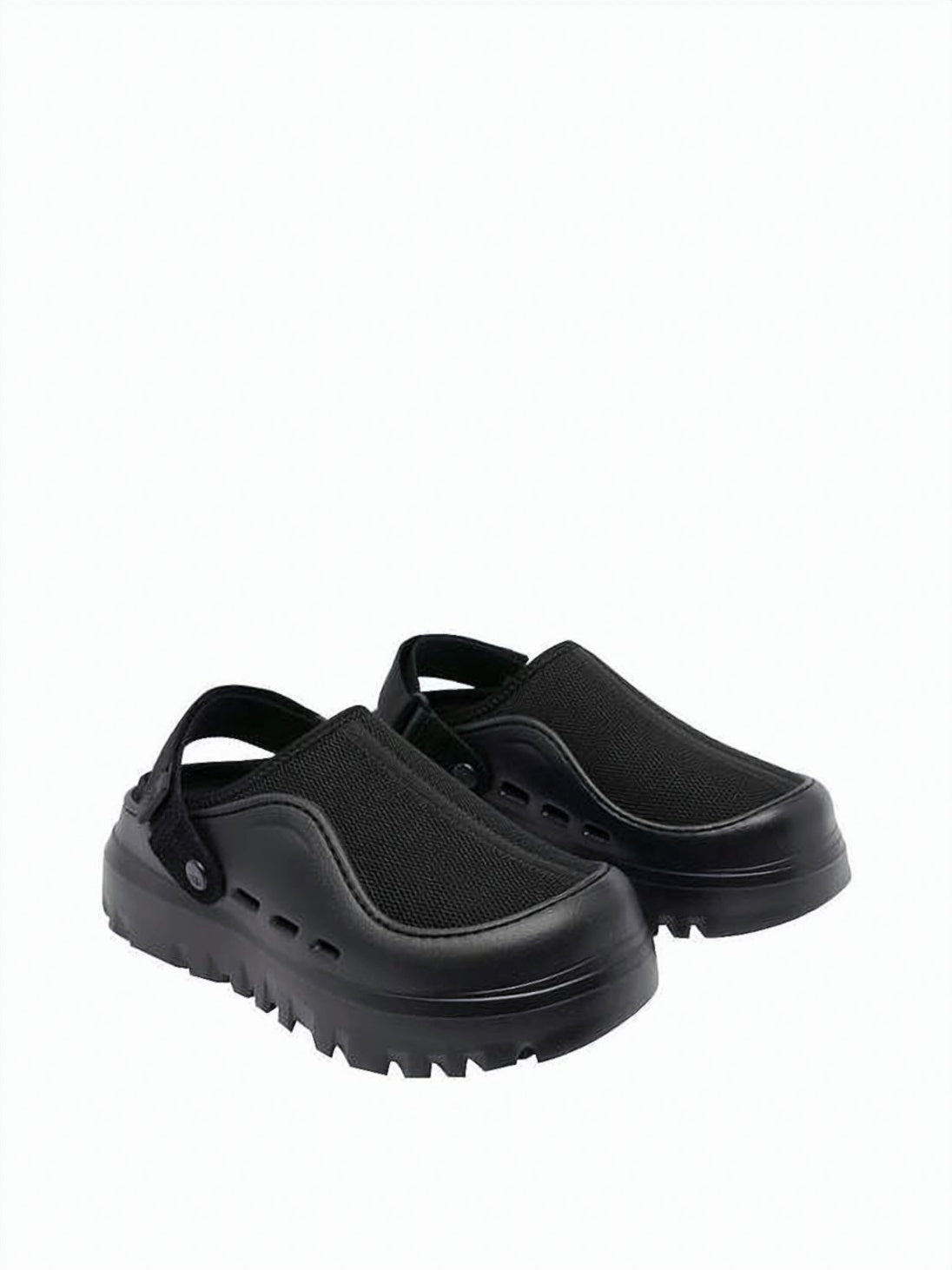 Mesh and Rubber Sandals with Adjustable Heel Strap
