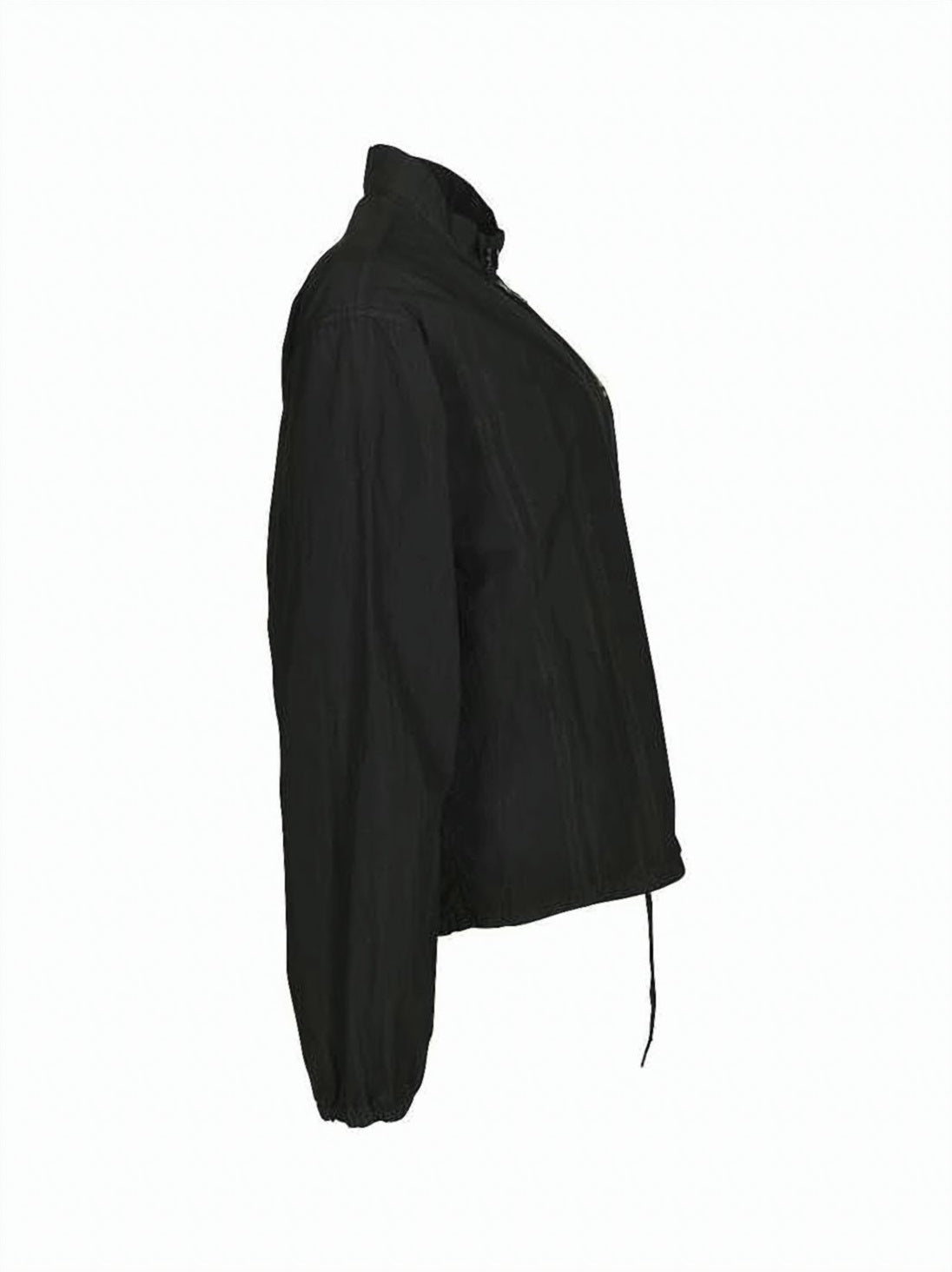 Black Relaxed Fit Jacket with Graphic Prints